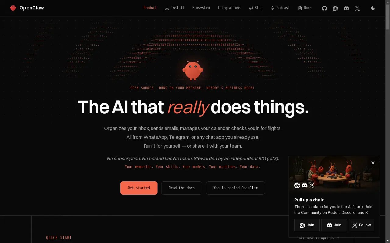 OpenClaw - — OpenSource AI Assistant